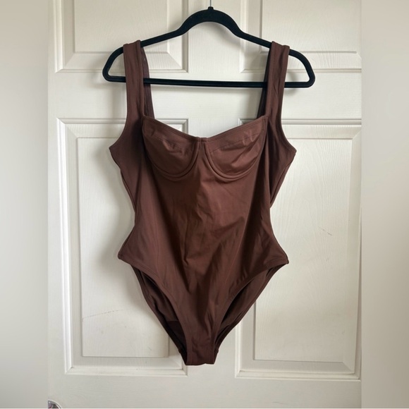 SKIMS Chocolate Brown Swimwear - Picture 5 of 7